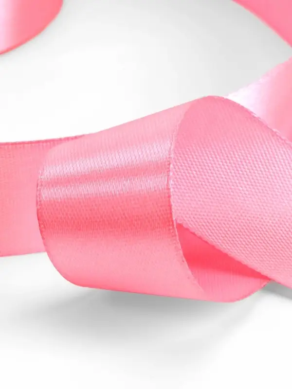 Лента атласная, 25 мм, 23&plusmn;1 м, насыщенно-розовая