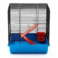 Клетка для грызунов "Мини" двухярусная, 29 x 25 х 32 см, синий Клетка для грызунов "Мини" двухярусная, 29 x 25 х 32 см, синий