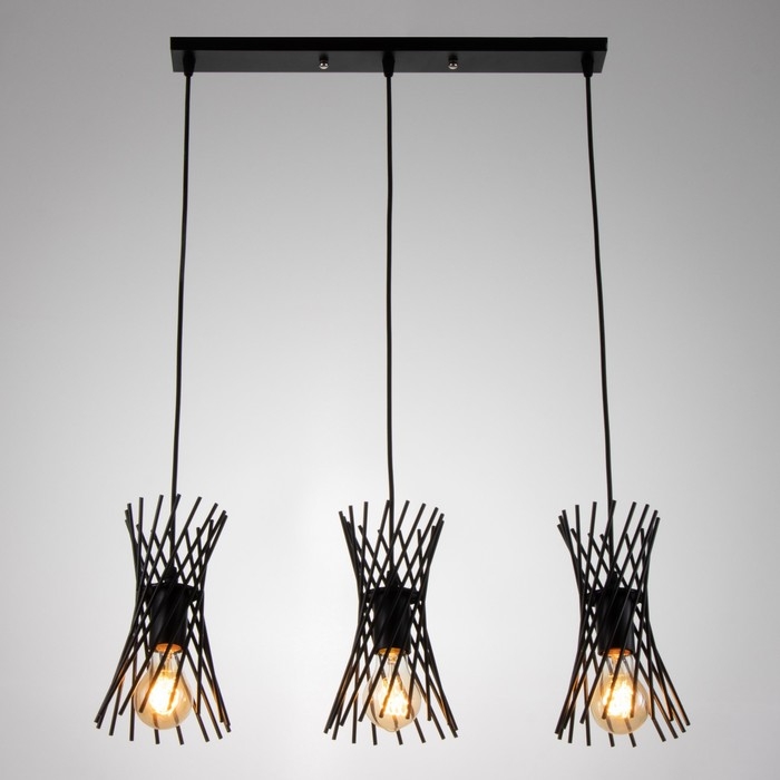 Светильник BayerLux Светильник BayerLux "Сенча" 3хE27 40Вт черный 55х15х100 см