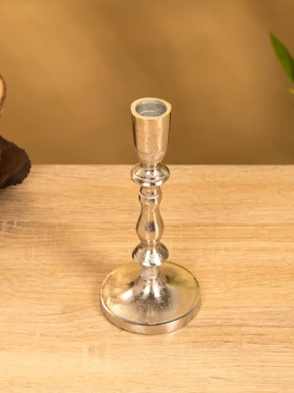 Подсвечник Подсвечник "Зима" 7,5х7,5х17 см, алюминий, цв. серебро