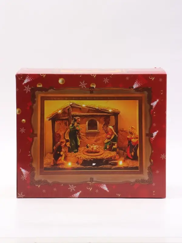 Фигура светодиодная &laquo;Рождество, рамка&raquo;, 25&times;20&times;10.5 см, музыкальная, USB, от батареек AAx3, свечение тёплое белое