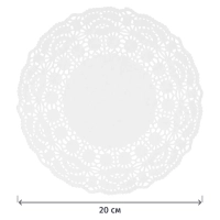 Салфетки ажурные Гуслица бумажные D20см 250шт/уп