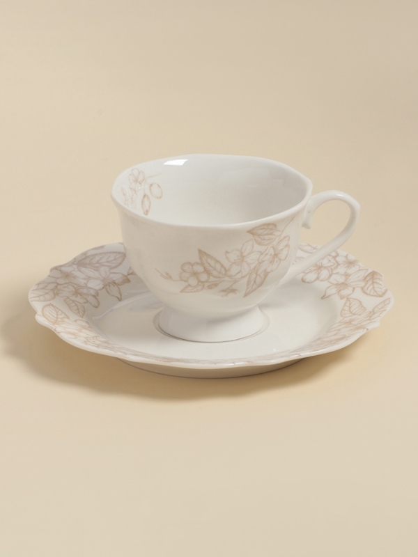 Чайная пара SL Home «Аманде», чашка 220 мл, блюдце 17×17×2 см, фарфор, белая Чайная пара SL Home «Аманде», чашка 220 мл, блюдце 17×17×2 см, фарфор, белая