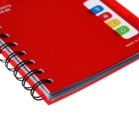 Блокнот на гребне А6, 100 листов, линия, обложка пластик, с разделителями, классика, МИКС