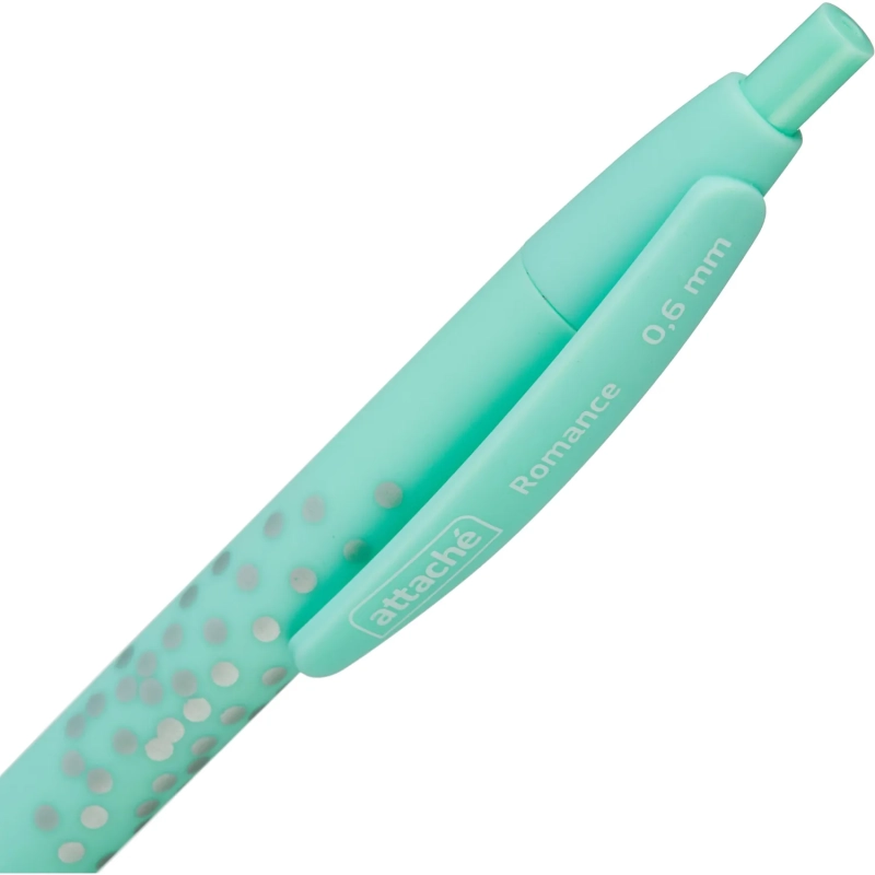 Ручка шариковая автомат. Attache Romance масл Soft touch,зел корп,син