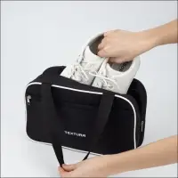 Сумка для обуви TEXTURA, на молнии, наружный карман, размер 33&times;10&times;20 см, чёрная