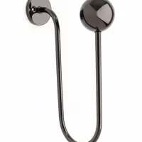 Крючок - держатель для штор CAPPIO KS056, черный никель, 2 шт.