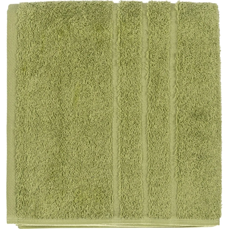 Полотенце махровое Luscan/бордюр 500г/м2, 50х90, оливковый, 2 шт/уп