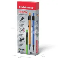 Карандаш механический ErichKrause. Tropic, толщина грифеля 0.5 мм, НВ, МИКС