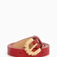 Ремень женский тонкий, 110&times;1.8 см, пряжка металл, красный