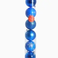 Ёлочные игрушки &laquo;Снежинка капель&raquo;, шары новогодние, d=8 см, набор 6 шт., синий