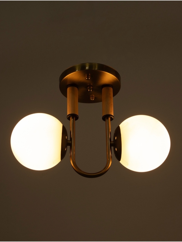 Люстра Люстра "Донна" 2х40Вт Е27 черный/латунь 37х15х25см