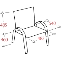 Стул UD_Селена (СМ-7/23) каркас черный, к/з К-01 черный
