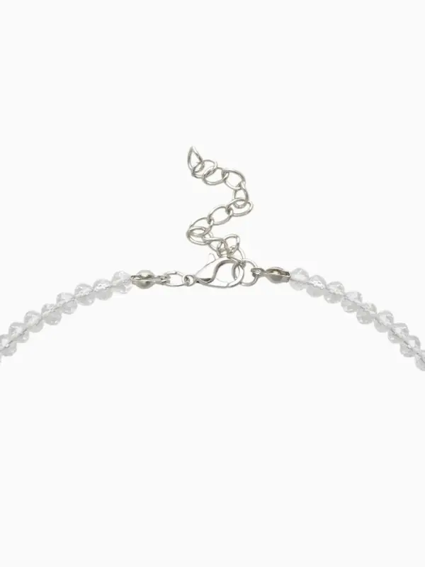 Чокер из бисера «Хрусталь», цветной в серебре, 37 см + 5 см доп, цепочка