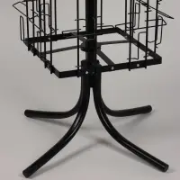 Стойка для открыток вращающаяся, напольная, металл, 80 карманов A5, 45×45×180 см, чёрная