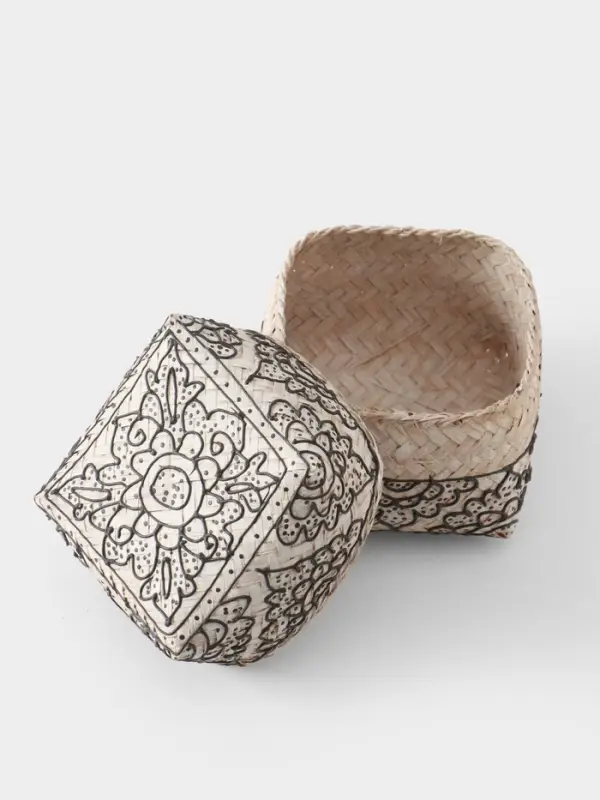 Корзинка плетёная &laquo;Бонтанг&raquo;, 12&times;12&times;10 см, бамбук, светлая