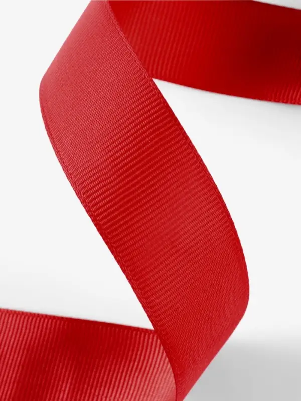 Лента репсовая, 25 мм, 23&plusmn;1 м, красная №26