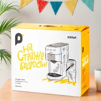 Кофеварка "3 в 1" капсульная рожковая КТ-7466 - 1450 Вт Кофеварка "3 в 1" капсульная рожковая КТ-7466 - 1450 Вт