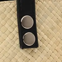 Сумка плетёная из пандана, 23&times;14&times;35 см, бежево-чёрная