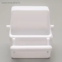 Кормушка для птиц, 7.5&times;5.5&times;9 см, внутренняя, пластик, белая