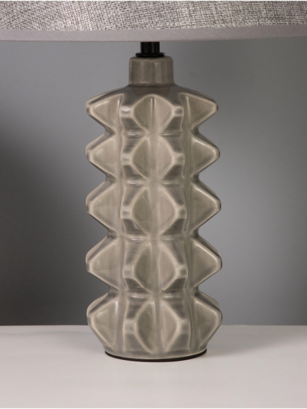 Лампа настольная Лампа настольная "Ода" 40Вт Е14 серый 24х24х38см
