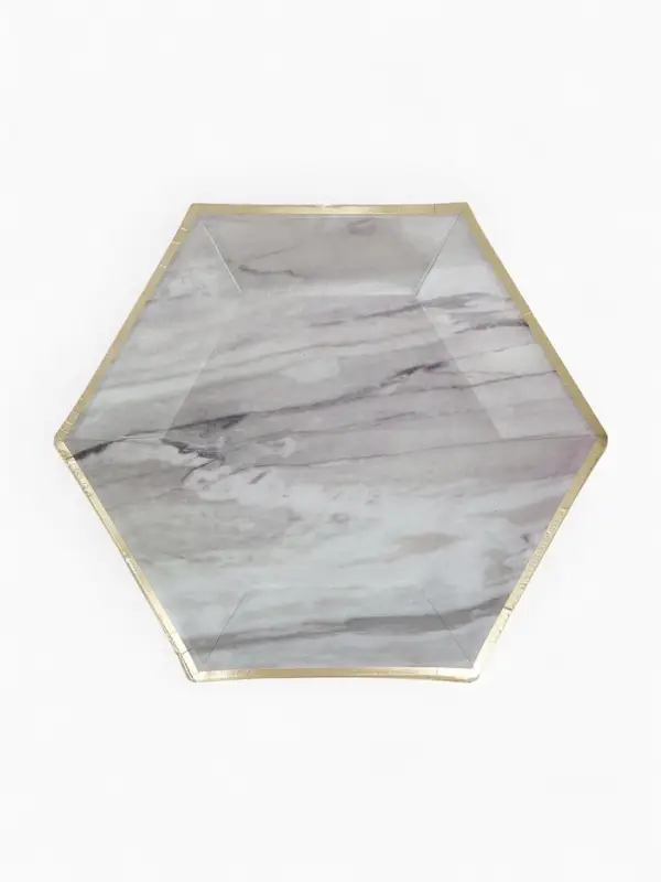 Набор тарелок мрамор белый 23 см. (10 шт) Набор тарелок мрамор белый 23 см. (10 шт)