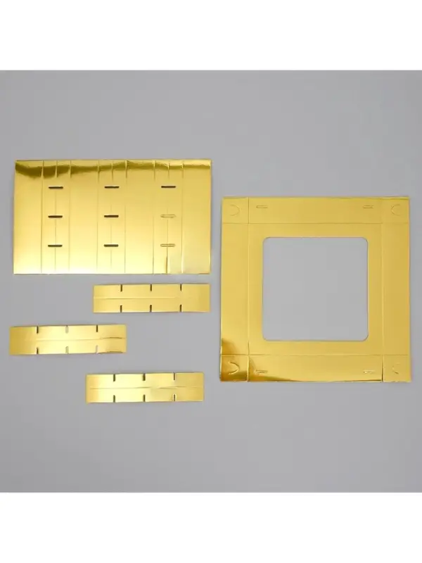 Коробка для конфет, кондитерская упаковка, 16 ячеек &laquo;Золотистая&raquo;, 18.9&times;18.9&times;3.8 см