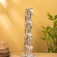 Сувенир «Статуя Слонов», 13×12×58 см, дерево