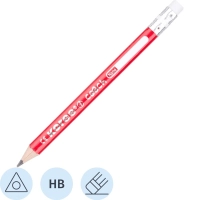 Карандаш чернографитный KORES JUMBO трехгран,HB 3шт+точилка+ластик