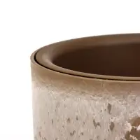 Кашпо со вставкой 1 л d15 см h14см МИКРИТ бежевый слайн