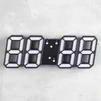 Часы электронные настольные &laquo;Цифры&raquo;, с подвесом, синяя индикация, 16.5&times;6&times;3 см, от USB