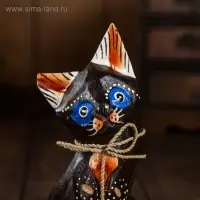 Сувенирный набор «Кошечки с пятнистыми лапками», h=20 см, h=17 см, h=12 см, 4×13×20 см, дерево, МИКС