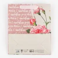 Пакет подарочный ламинированный, упаковка, &laquo;Роза&raquo;, ML 23&times;27&times;11.5 см