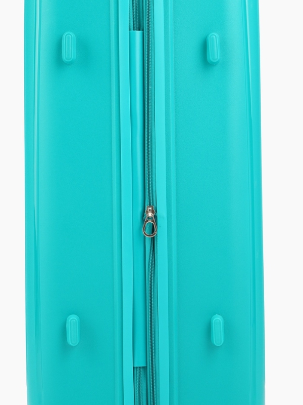 Чемодан 28 Чемодан 28", PP, 49*30*76, отд на молнии, код замок, 4 колеса, зеленый