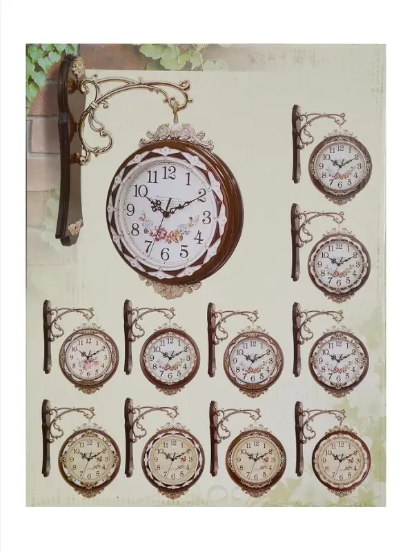 Часы настенные двусторонние &laquo;Розы&raquo;, подвес, 41&times;33 см