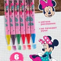 Восковые мелки - карандаши «Минни Маус», 6 цветов