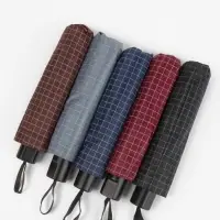 Зонт механический &laquo;Мелкая клетка&raquo;, эпонж, 4 сложения, 8 спиц, R=47/55 см, d=94 см, МИКС