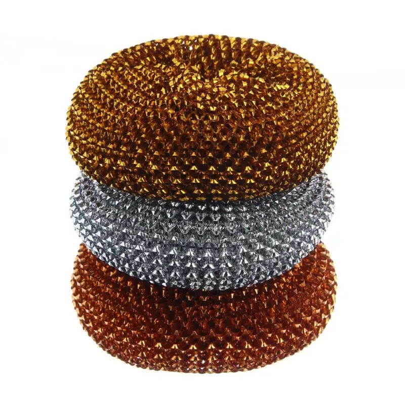 Набор губок для мытья посуды тм VETTA, "Бублик", 3 шт, 30 гр, металл, полиэтилентерефталат