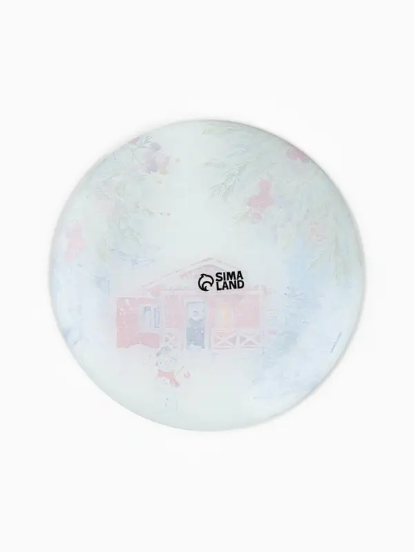 Тарелка плоская стеклянная &laquo;Новогодняя акварель&raquo;, d=20 см