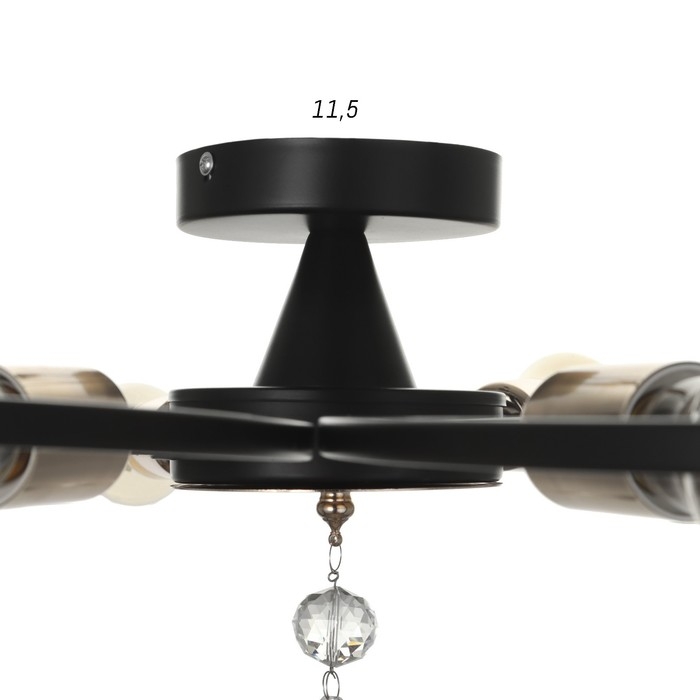 Люстра 2138/8 E27 40Вт черно-золотой 80х80х20 см BayerLux