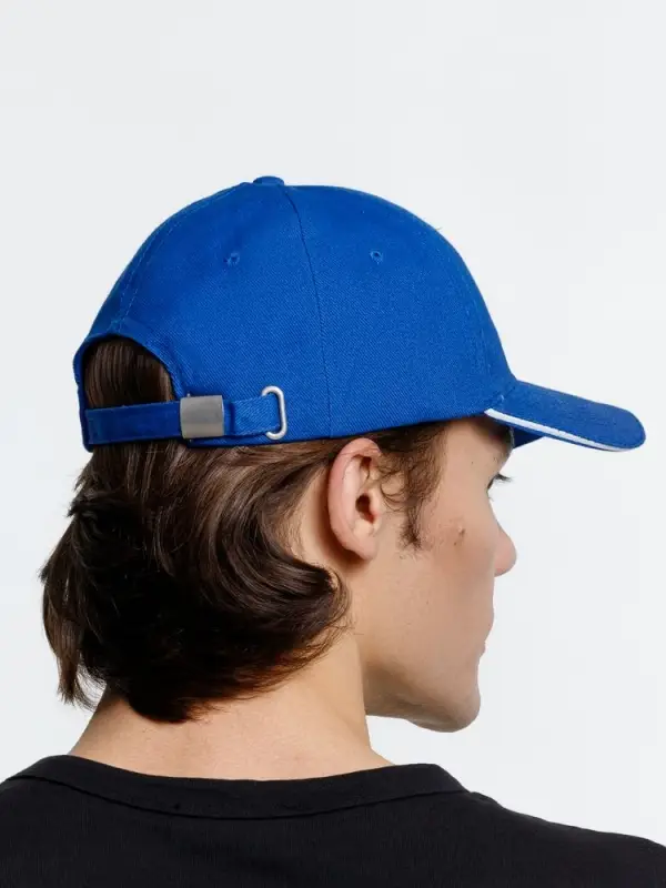 Бейсболка Buffalo, ярко-синяя с белым Бейсболка Buffalo, ярко-синяя с белым