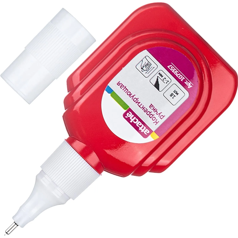 Корректирующий карандаш 18 мл Attache металлический наконечник красная