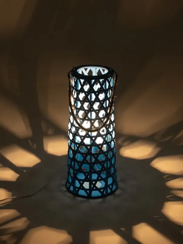 Настольная лампа &laquo;Асура&raquo; Е27 15 Вт голубой 16&times;16&times;51 см RISALUX