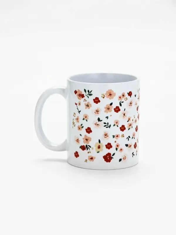 Гифтбокс с чаем, конфетами и еждневником "Цветочный паттерн"