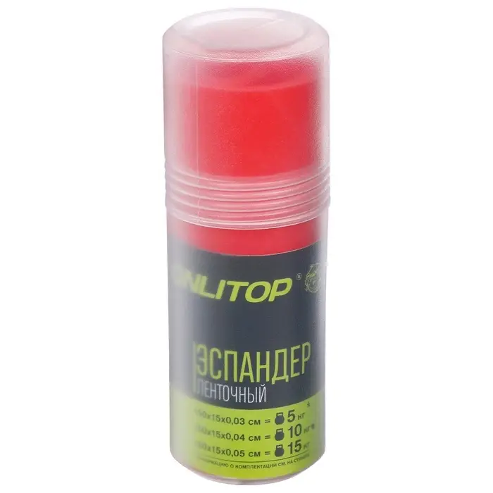 Эспандер ленточный для фитнеса ONLYTOP, 150&times;15&times;0.04 см, 10 кг, МИКС
