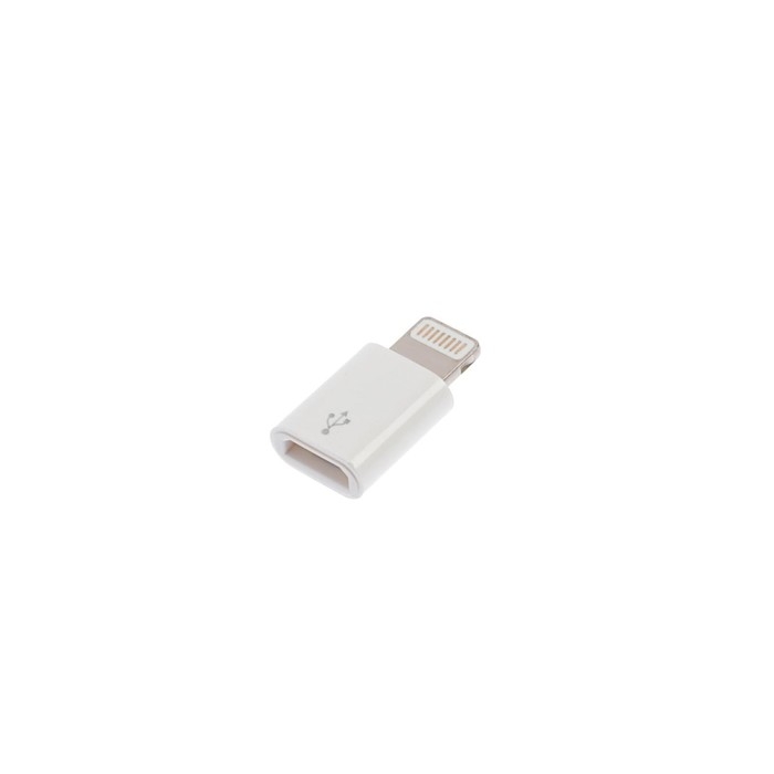 Переходник Luazon LE-015, с microUSB на Lightning, 1 шт, белый Переходник Luazon LE-015, с microUSB на Lightning, 1 шт, белый