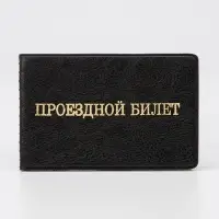 Обложка для проездного, цвет чёрный Обложка для проездного, цвет чёрный
