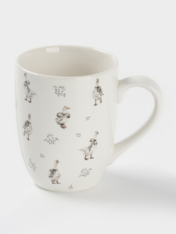 Кружка Доляна "Гуси" цвет белый  330 мл