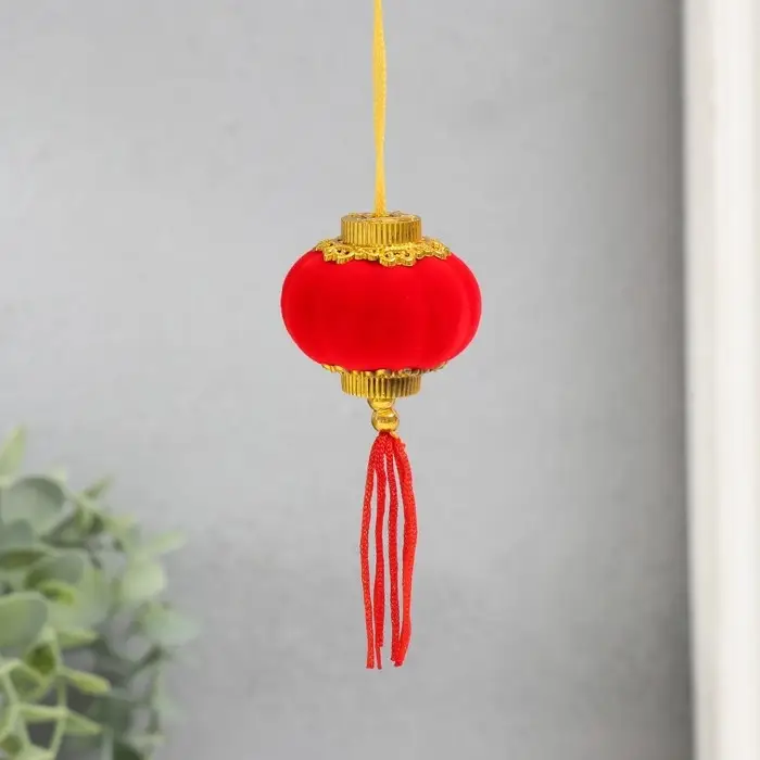 Сувенир текстиль, пластик "Китайский фонарик"  d=3,8 см