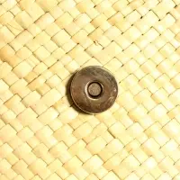 Сумка плетёная на застёжке из пандана 41х16х50 см, бежево-чёрный Сумка плетёная на застёжке из пандана 41х16х50 см, бежево-чёрный